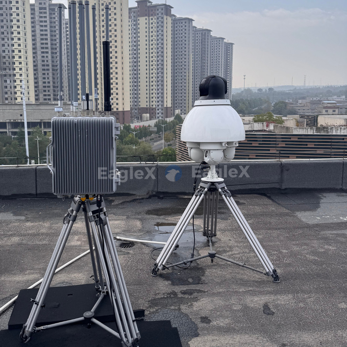 24/7 AI-gedreven RF-opto-elektronisch drone detector detectie, identificatie en tracking systeem 0