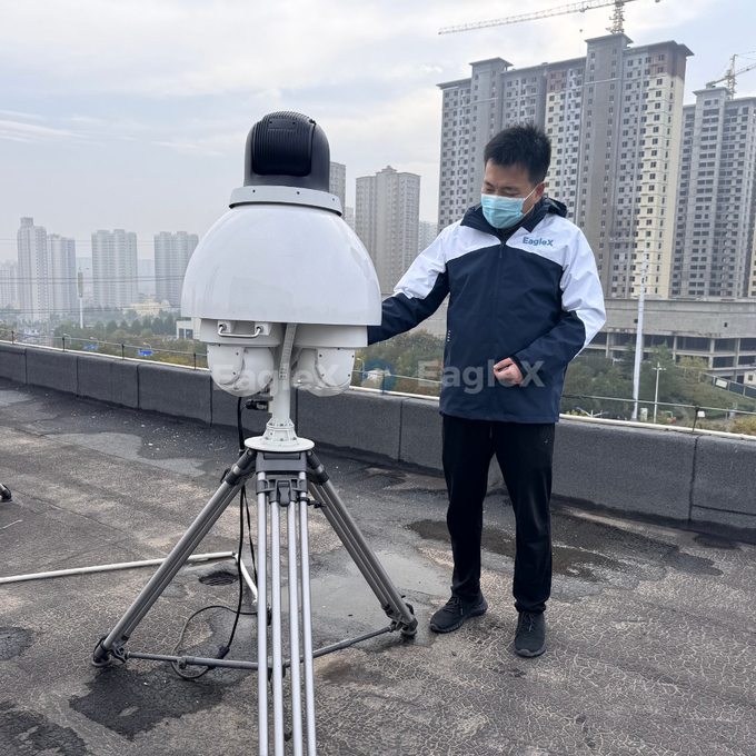 24/7 AI-gedreven RF-opto-elektronisch drone detector detectie, identificatie en tracking systeem 1