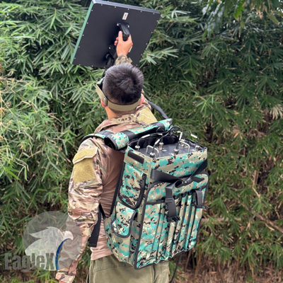 Camouflage rugzak Drone Jammer 6 Band 2.4G 5.8G 433M 900M 1.2G 1.5G 2.5KM bereik