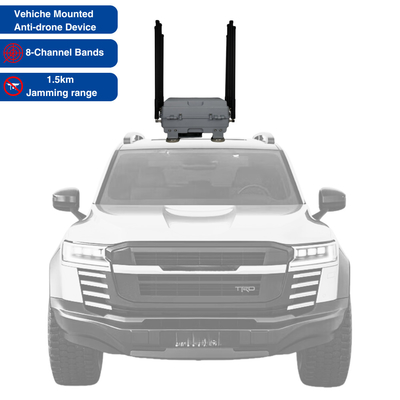 8-kanaalbanden voertuig gemonteerde magnetische interferentiebox tegen drones voor FPV-drones