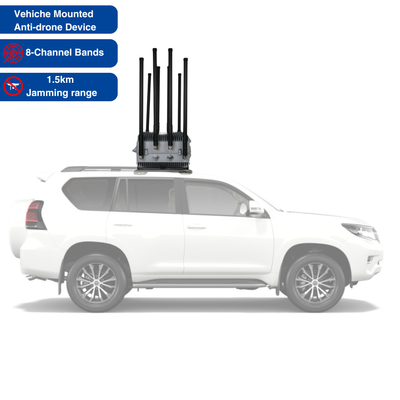 500-1500m bereik Voertuig gemonteerde magnetische drone signaal jammer voor anti-FPV verdediging