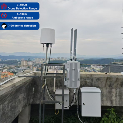 2.4 GHz, 5.8 GHz Attack Drone Jammer Fixed Outdoor Fpv Jamming Detection All in one met Drone Command Control System
