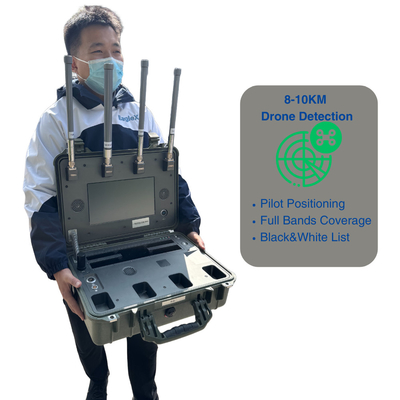 8KM FPV Drone Detection Range Draagbare Handheld UAV Drone Detector Voor Concert, Politie, Troepen, Auto