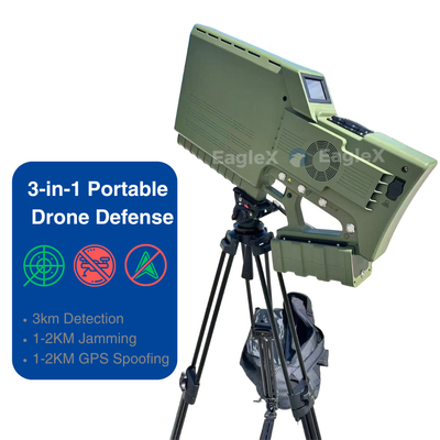 Handheld GPS Spoofing Drone Jammer met detectie en verstoring, 3-in-1 Draagbare Drone Defense Device Draagbare FPV Drone Jammer