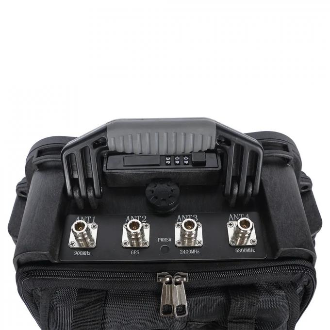 4 kanalen backpack drone jammer 2.4GHz 5.8GHz GPS jammer anti drone UAV FPV 0