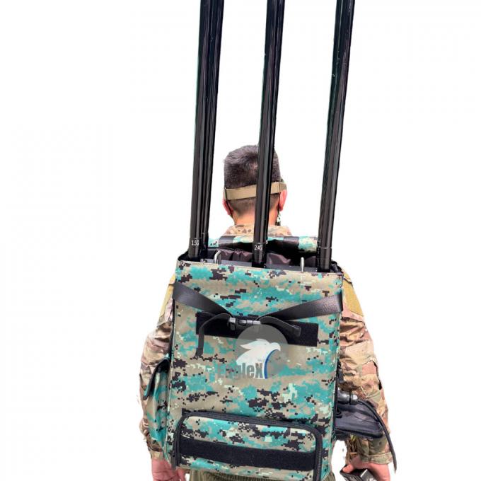 Aanpasbare interferentie Frequentie Rucksack Jammer Omnidirectionele 360 graden 0