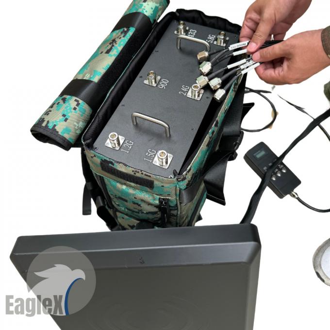 Aluminium Shell Backpack Drone Jammer Anti Drone UAV Jammer FPV Jamming Device 0