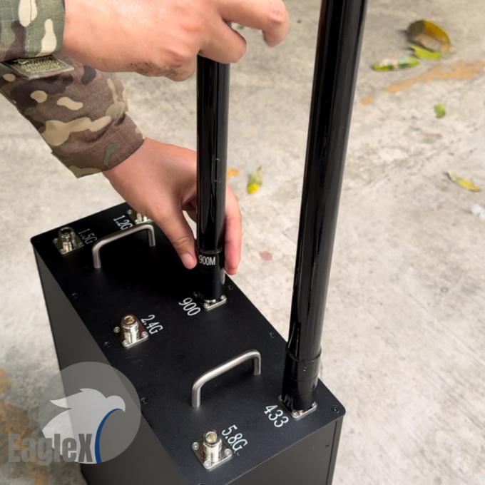 6 Bands Anti FPV Drone Jammer 433M 900M 1.2G 1.5G 2.4G 5.8G UAV Signal GPS Backpack Versterker 0
