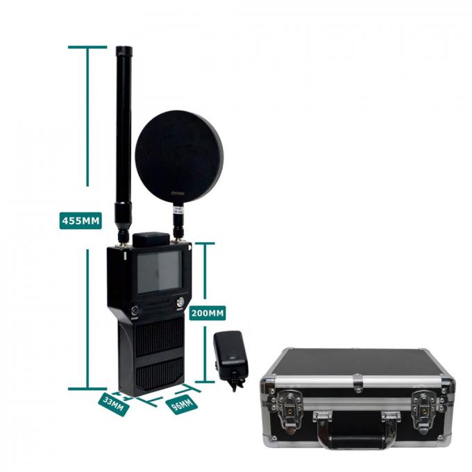 Draagbare 3KM FPV DJI Drone Detector 400MHz 2.4GHz 5.2G 5.8G Handheld Detection 0