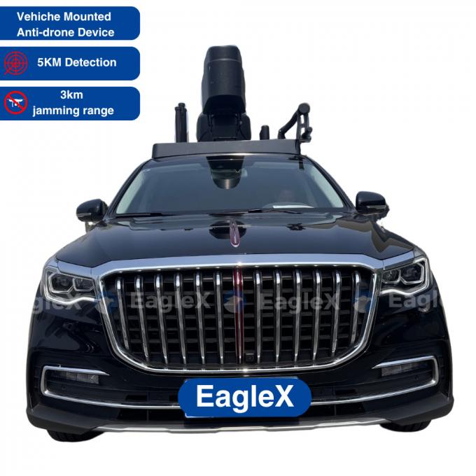 50MHz 6GHz 5KM UAV detectiebereik Autogebruik Voor drone detector Volfrequentie voertuig gemonteerd 0