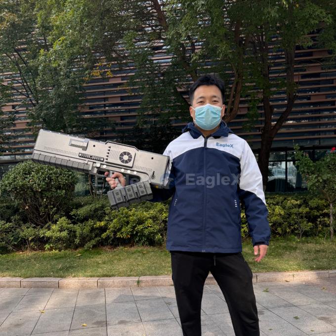 Handheld Draagbare Drone Defense Device 1-3KM FPV Drone Jammer Met 5KM Detection Detector 0